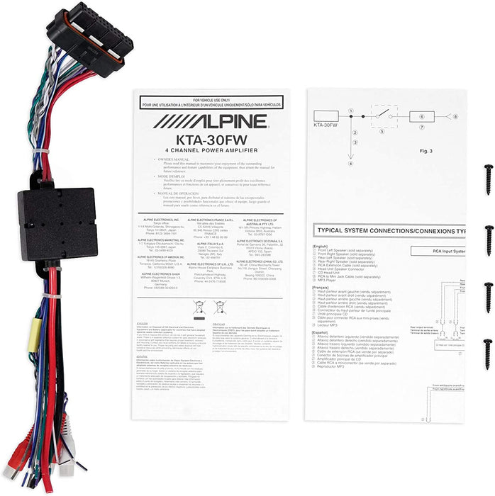 Alpine KTA-30FW 4 Channel Power Tough Pack Amplifier