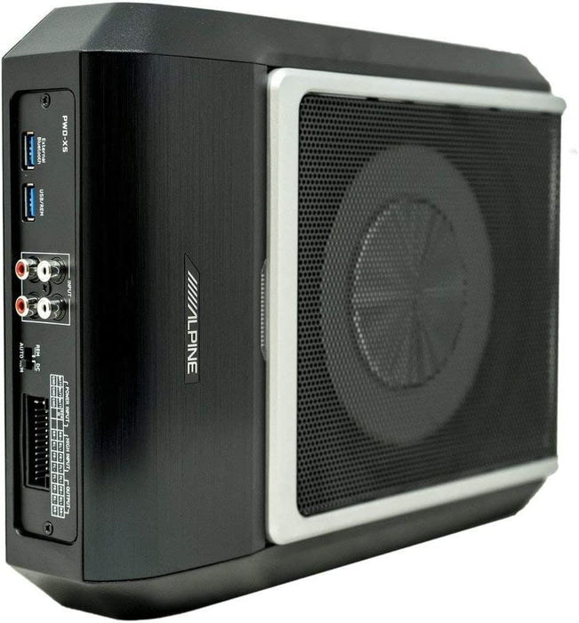 Alpine PWD-X5 Compact Powered 8" Subwoofer w / DSP and 5-Channel Amp