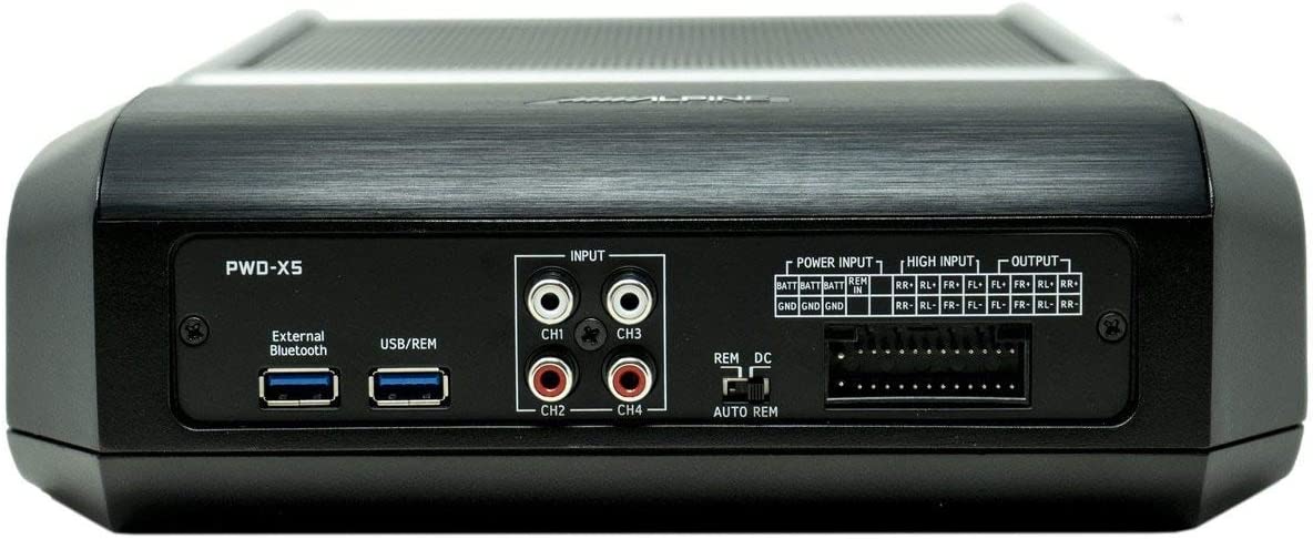 Alpine PWD-X5 Compact Powered 8" Subwoofer w / DSP and 5-Channel Amp