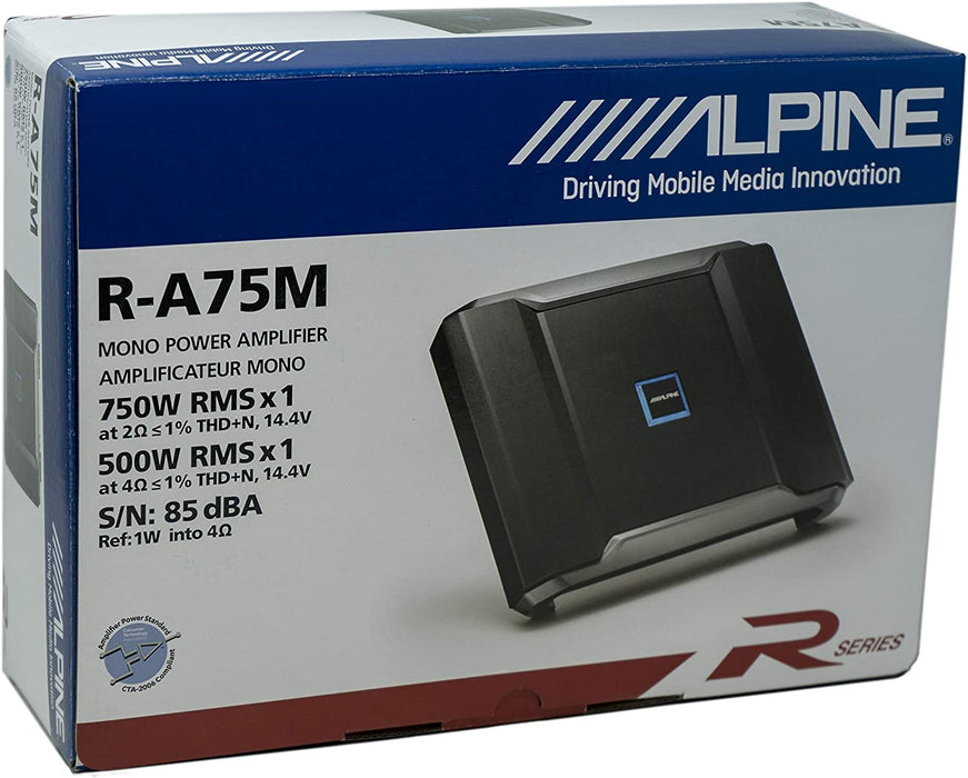 Alpine R-A75M Mono Power Density Amplifier R-Series