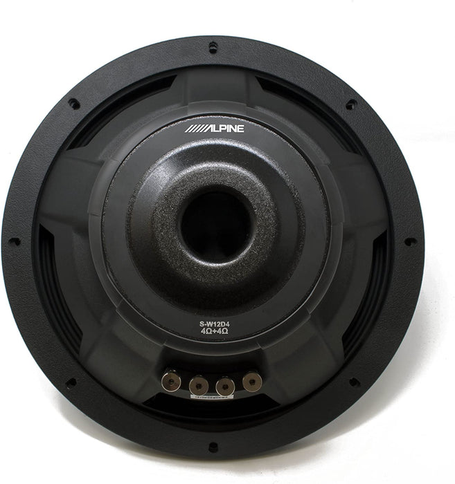 Alpine S-W12D4 12" Subwoofer S-series w / Dual 4-Ohm Voice Coils