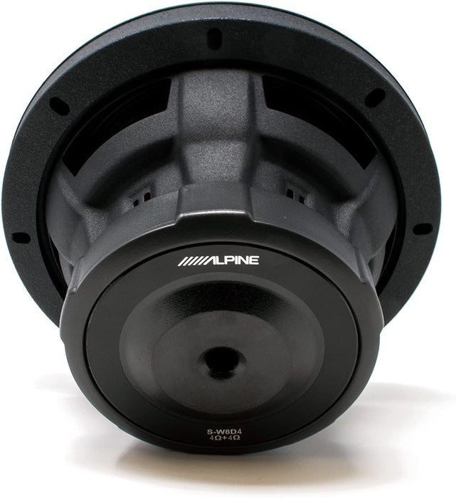 Alpine S-W8D4 8" Subwoofer S-series w / Dual 4-Ohm Voice Coils