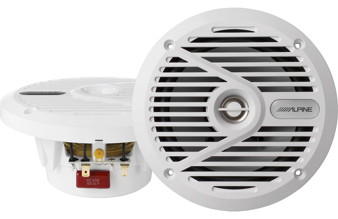 Alpine SPS-M601W 6-1 / 2" 2-Way Marine Speaker (White)