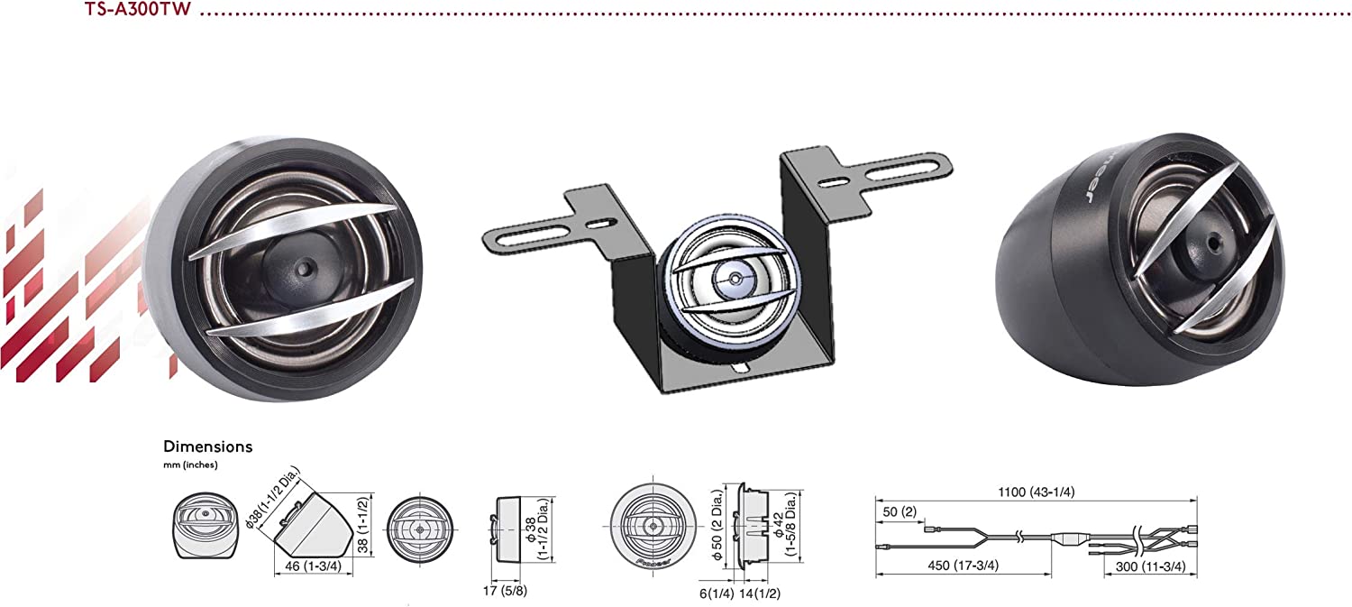 Pioneer PC-TS-A300TW A Series 20mm Component Tweeter (pair)