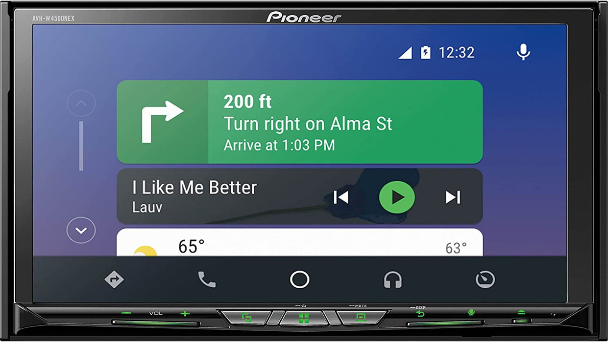 Pioneer AVH-W4500NEX Double Din Wireless Mirroring Android Auto, Apple Carplay In-Dash DVD/CD Car Stereo Receiver