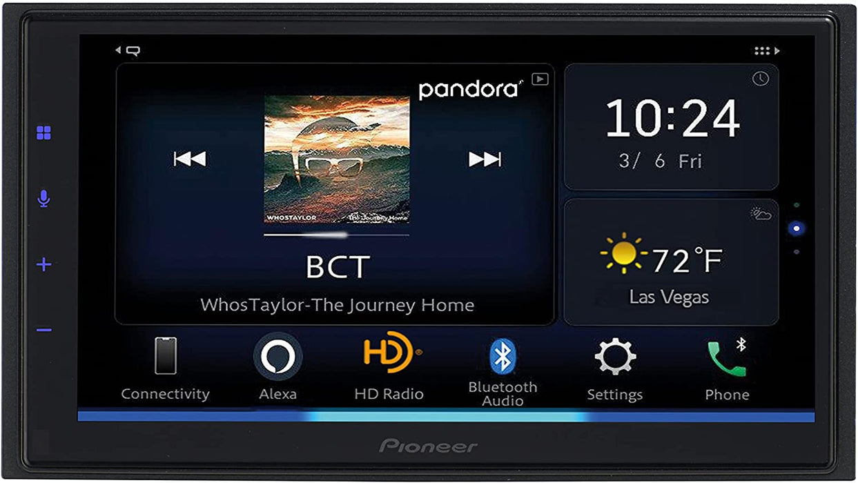 Pioneer DMH-WC5700NEX 6.8" Car Stereo, Multimedia Receiver with Wireless or Wired Apple CarPlay, Android Auto, Amazon Alexa, Hands-Free Bluetooth, SiriusXM Ready, Capacitive Touchscreen (No CD)