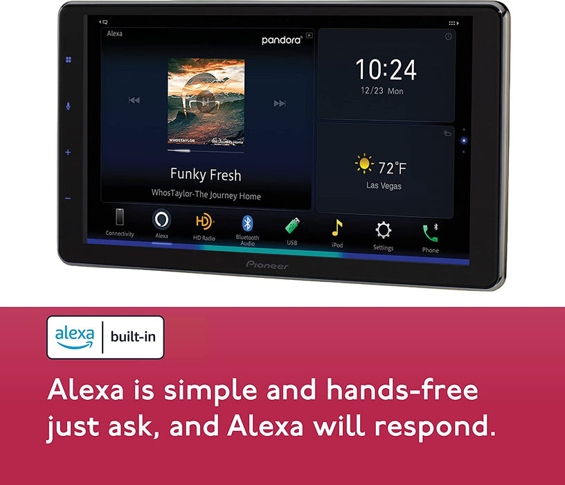 Pioneer DMH-WT5000NEX 9" - Amazon Alexa Built-in, Android Auto, Apple CarPlay, Bluetooth - Floating Type Multimedia Receiver