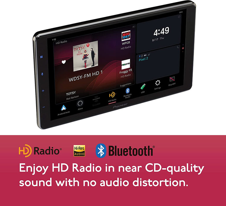 Pioneer DMH-WT7600NEX 9" - Amazon Alexa Built-in, Android Auto, Apple CarPlay, Bluetooth - Floating Type Multimedia Receiver