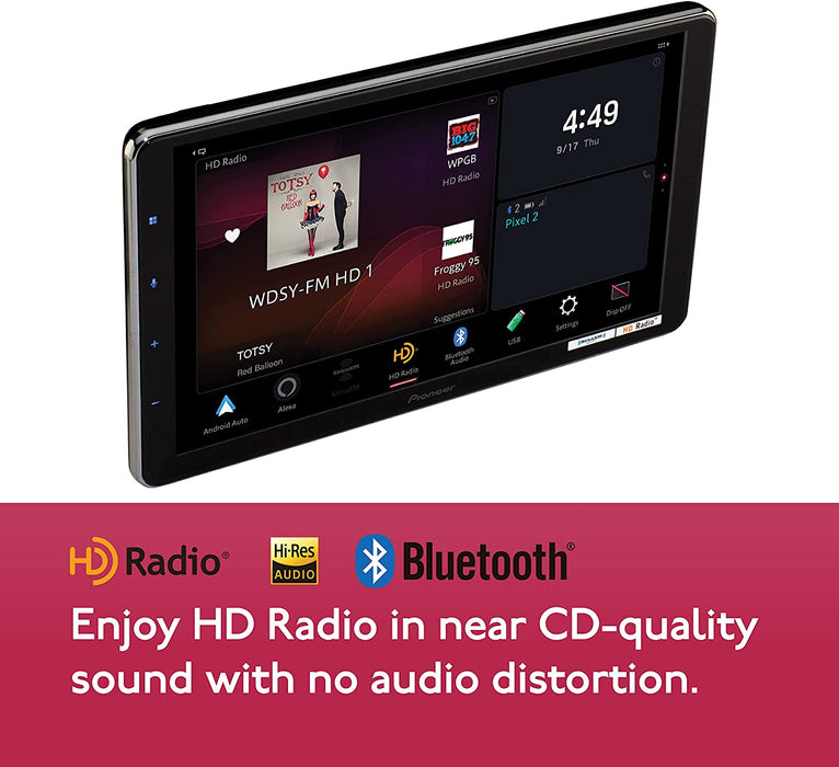 Pioneer DMH-WT6000NEX 10.1" - Amazon Alexa Built-in, Android Auto, Apple CarPlay, Bluetooth - Floating Type Multimedia Receiver
