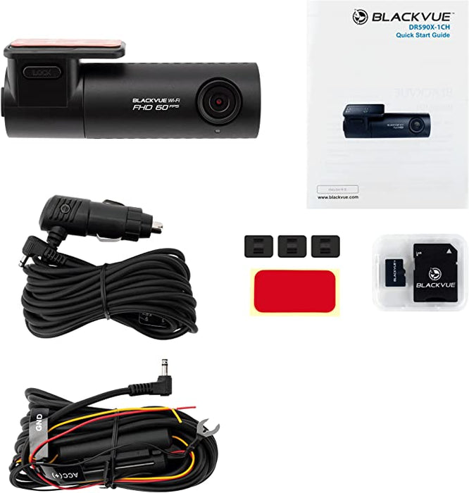 BlackVue DR590X-1CH with 32GB microSD Card | Full HD Wi-Fi Dashcam | Parking Mode Support | Built-in Voltage Monitoring
