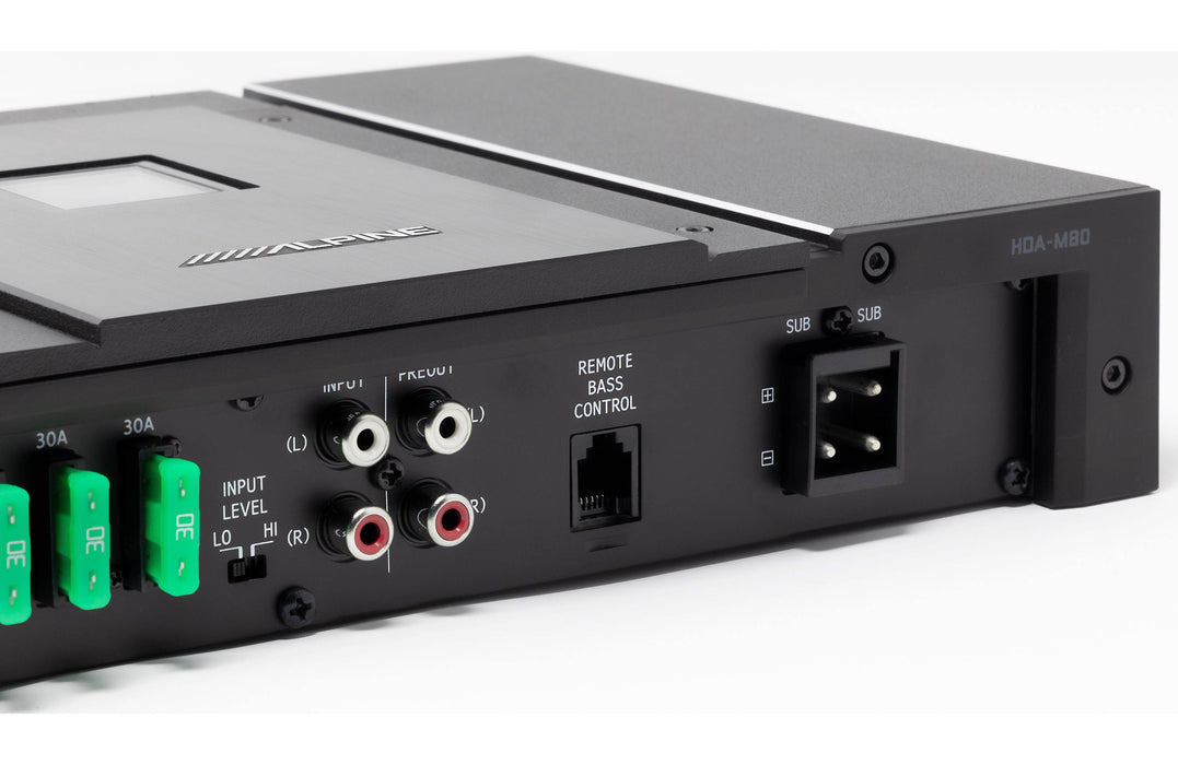 Alpine HDA-M80 Status Series Mono Subwoofer Amplifier, 800 watts RMS at 2 ohms