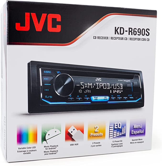 JVC KD-R690S 1-DIN CD Receiver