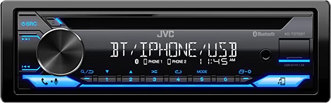 JVC KD-TD72BT CD Receiver Featuring Bluetooth / USB / 13-Band EQ