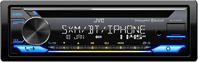 JVC KD-TD91BTS CD Receiver Featuring Bluetooth / USB / SiriusXM / Amazon Alexa