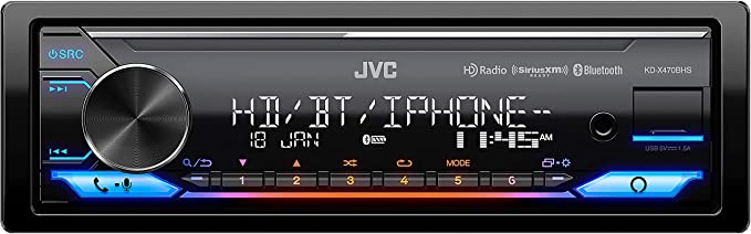 JVC KD-X470BHS Digital Media Receiver featuring Bluetooth / USB HD Radio/ SiriusXM / Amazon Alexa / 13-Band EQ