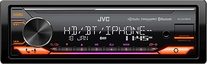 JVC KD-X470BHS Digital Media Receiver featuring Bluetooth / USB HD Radio/ SiriusXM / Amazon Alexa / 13-Band EQ