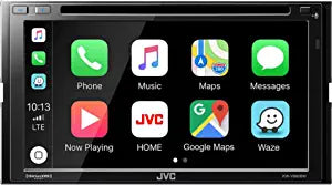 JVC KW-V960BW Built in Wi-Fi for Wireless CarPlay Android Auto, CD/DVD 6.8" LCD Touchscreen Display, AM/FM, Bluetooth, MP3 Player, USB Port, Double DIN, 13-Band EQ, SiriusXM, Class D Amp, Car Radio