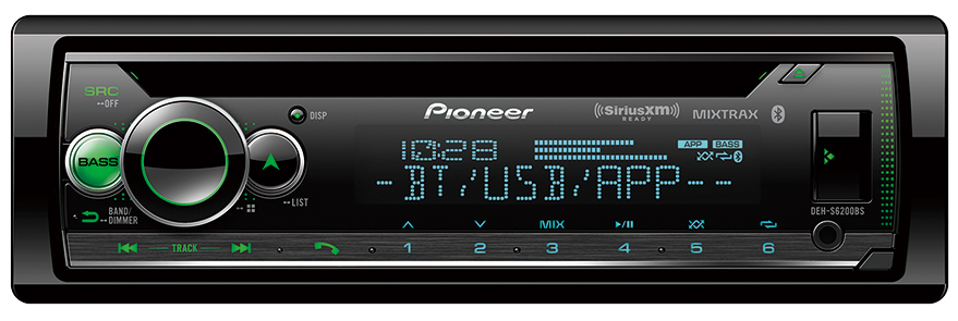 Pioneer PC-DEH-S6200BS Am/Fm/Cd/BT/Aux/USB, & SXM Ready Smart Sync App Compatible Radio SDIN