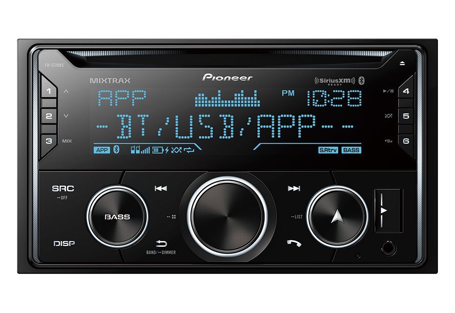 Pioneer PC-FH-S720BS Double Din CD Receiver, Smart Sync w/ Built-in Bluetooth, & SXM Ready DDIN