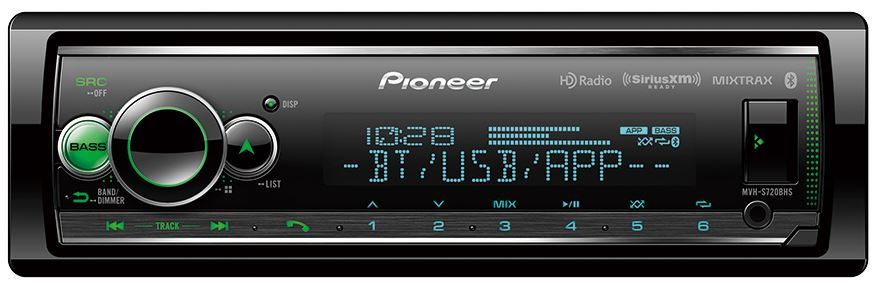 Pioneer PC-MVH-S720BHS Mechless Digital Media Receiver, Smart Sync App Compatible w/ BT, SXM Ready, & HD Radio SDIN