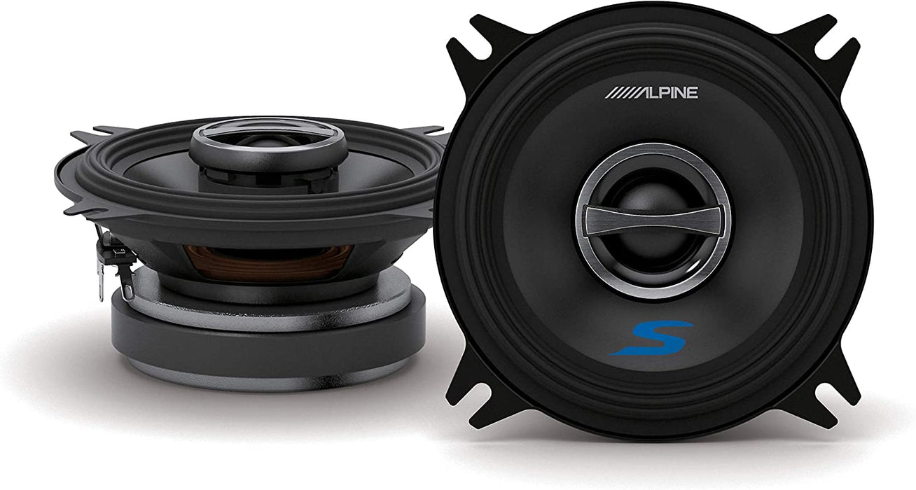 Alpine S-S40 4" Coaxial 2-Way S-series Speakers (pair)