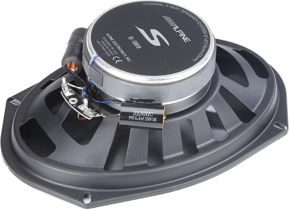 Alpine S-S69 6x9" Coaxial 2-Way S-series Speaker Set