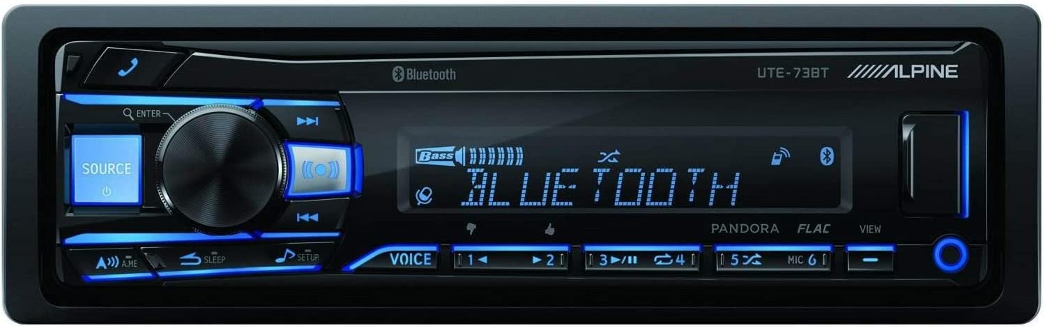Alpine UTE-73BT Mechless Digital Receiver w / Advanced Bluetooth