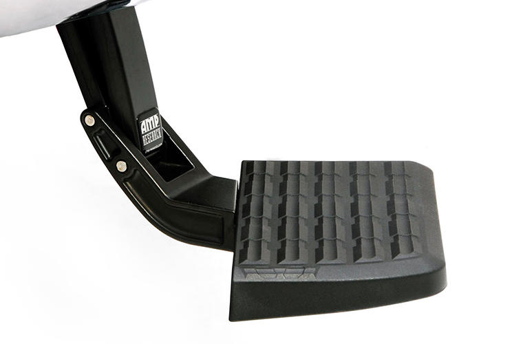 AMP Research 17-22 Ford F-250/350/450 SprDty (450 w/No Vib. Damp Installed) Driv. Side BedStep - Blk