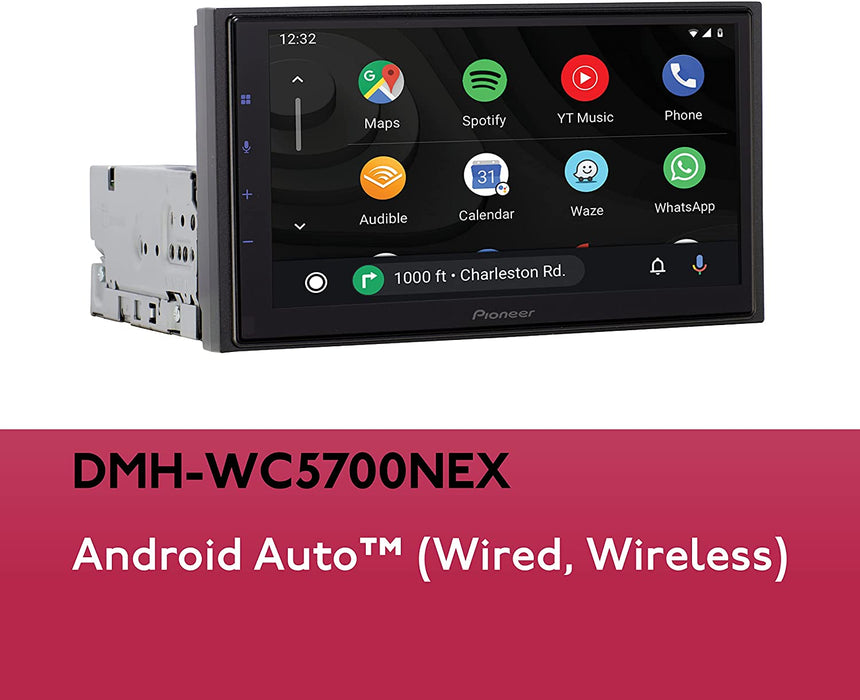 Pioneer DMH-WC5700NEX 6.8" Car Stereo, Multimedia Receiver with Wireless or Wired Apple CarPlay, Android Auto, Amazon Alexa, Hands-Free Bluetooth, SiriusXM Ready, Capacitive Touchscreen (No CD)