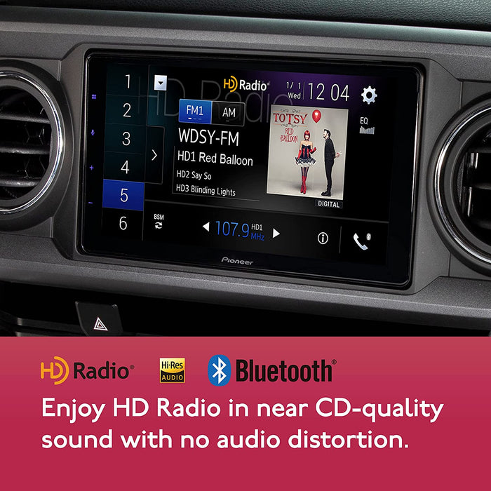 Pioneer 9 Inch Android Auto, Apple CarPlay, Bluetooth - Multimedia Digital  Media Receiver - Black 