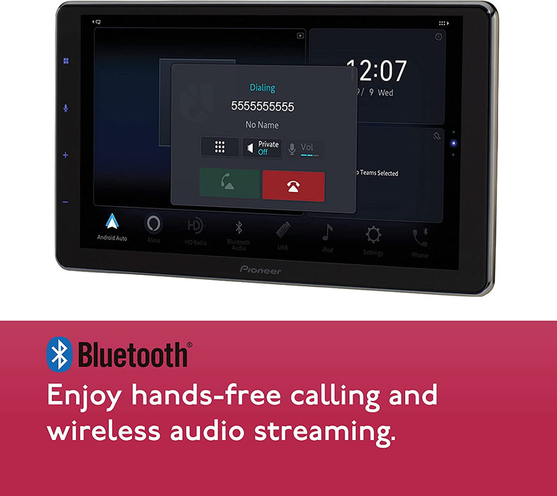 Pioneer DMH-WT7600NEX 9" - Amazon Alexa Built-in, Android Auto, Apple CarPlay, Bluetooth - Floating Type Multimedia Receiver