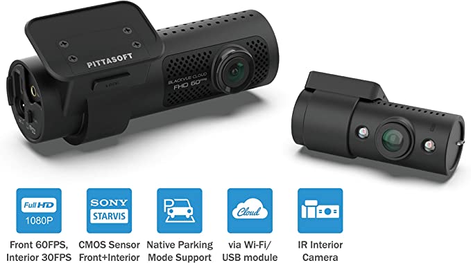 BlackVue DR750X-2CH IR Plus 32GB | Full HD Infrared Interior Cloud Dashcam | Built-in Wi-Fi, GPS, Parking Mode Voltage Monitor | LTE via Optional CM100 Module