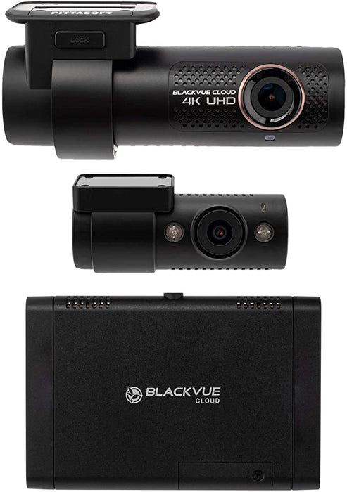 BlackVue DR900X-2CH IR Plus with 32GB microSD Card + CM100GLTE | 4K UHD IR Infrared Interior Cloud Dashcam | Cloud Connectivity | LTE Module