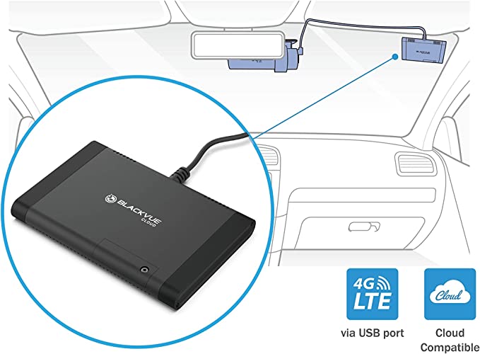 BlackVue DR900X-2CH IR Plus with 32GB microSD Card + CM100GLTE | 4K UHD IR Infrared Interior Cloud Dashcam | Cloud Connectivity | LTE Module