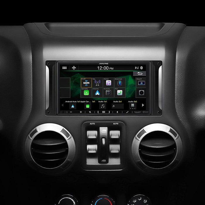 Alpine I407-WRA-JK 7" Shallow Chassis Multimedia Receiver w / Powerstack for Jeep Wrangler 2007-Up