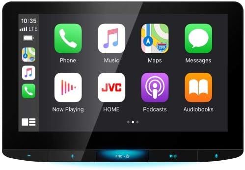 JVC KW-Z1000W Bluetooth Car Stereo Receiver with USB Port –10.1" Floating Touchscreen HD Display, AM/FM Radio - MP3 Player - Double DIN - Waze-Ready with Apple CarPlay or Android Auto (Black)