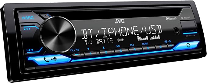 JVC KD-T720BT 1-DIN CD Receiver with Bluetooth(R) Wireless Technology and USB/AUX Input