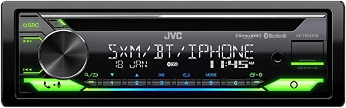 JVC KD-TD91BTS CD Receiver Featuring Bluetooth / USB / SiriusXM / Amazon Alexa