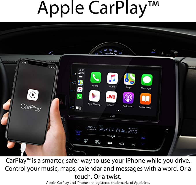 JVC KW-M56BT 6.8" Capacitive Touchscreen, Bluetooth Audio, Apple CarPlay & Android Auto