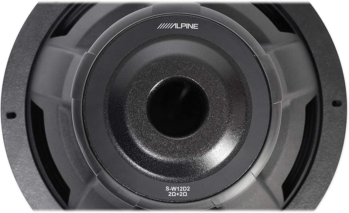 Alpine  S-W12D2 12" Subwoofer S-series w / Dual 2-Ohm Voice Coils